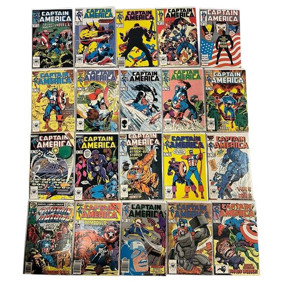 Lot Of 34 Captain America Comic Books 227, 305, 308, 309, 311, 313-320, 322,324